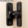 1pcs Aluminum Door Lock-No-Drill Anti-Theft Right Angle Slide Latch 90°/180° Adjustable Sliding Bolt