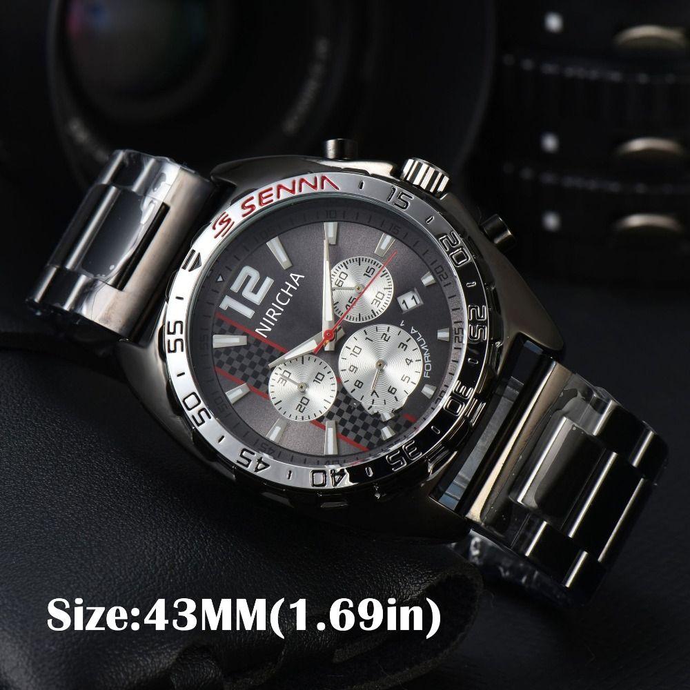 Stainless Steel Casual Watches Quartz Movement Chronograph New Fashion Style Clock