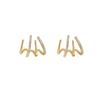 Korean Korean Shiny Crystal Earring Claw Ear Hook Clip Earrings for Women Gold Color Ear Earrings Fashion Jewelry Girl Gift