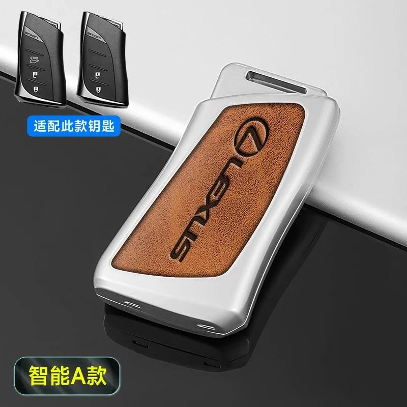 Leather Car Key Case Cover for Lexus UX250 UX260 Es Es350 UX200 UX250h ES200 ES300h ES350 US200 US260h 2018-2020 Car Accessories
