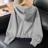 Women's Double-Zip Hooded Sweatshirt Jacket