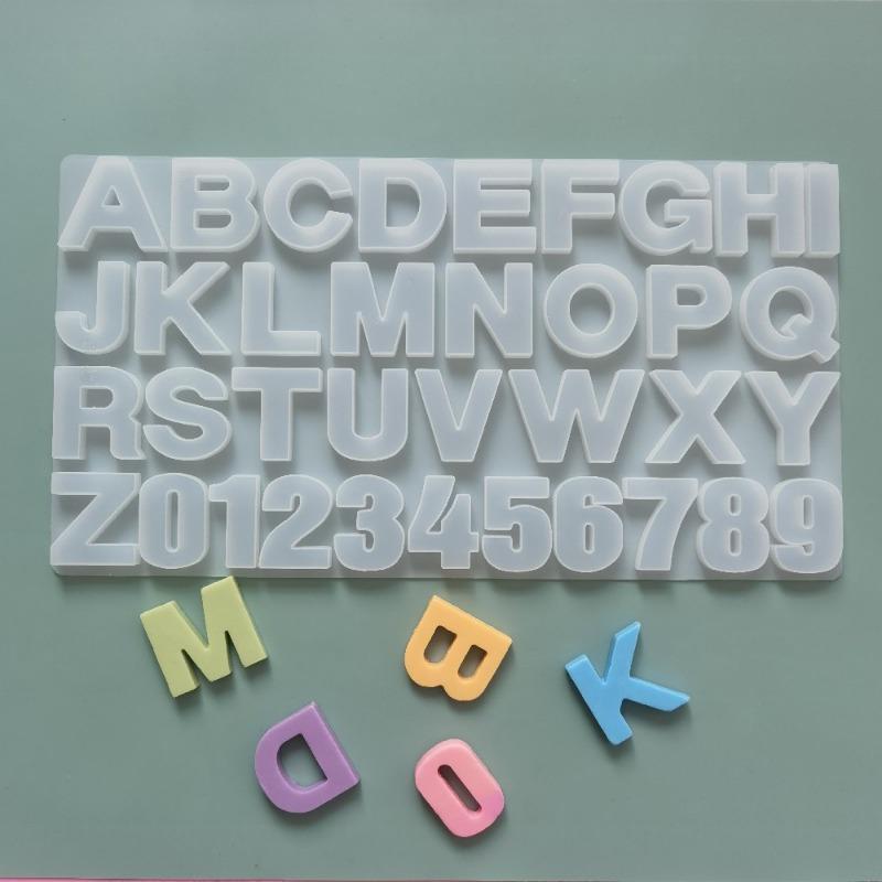 Letter A To Z Pendants Silicone Mold Alphabet Letter and Number Silicone Mold Epoxy Resin Mold for DIY Jewelry Making Supplies