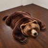 Faux Cashmere Animal Shaped Floor Mat Lifelike Bear Pattern Carpet Bear Shape Area Rug  Livingroom