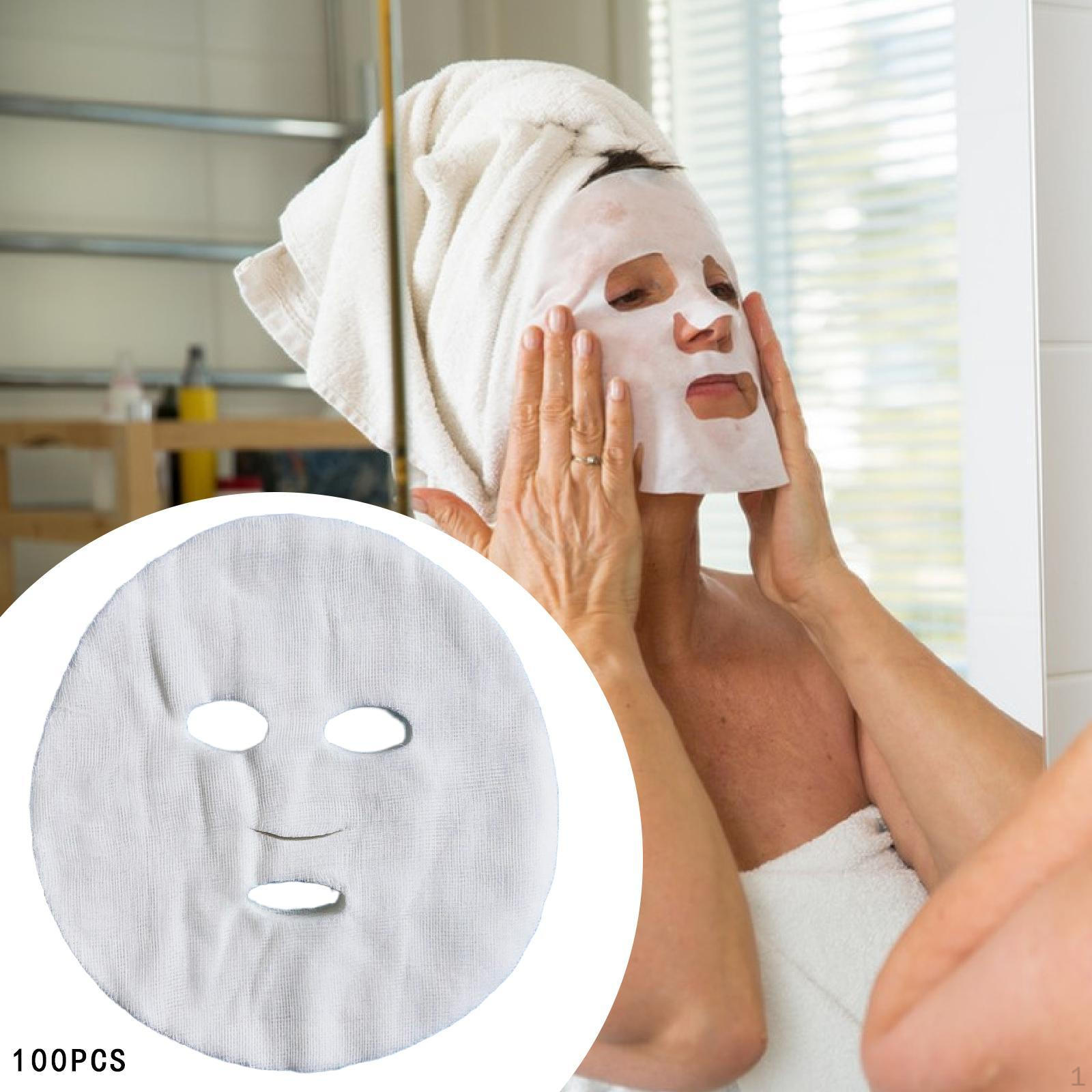 

100 штук марлевых подушечек для маски для лица, бумажный лист, мягкие, дышащие, с сетчатым хлопковым слоем для лица Style A