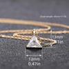 1 Article Fashionable Triangular Pendant Necklace, Minimalist Geometric Jewelry Single Diamond Necklace