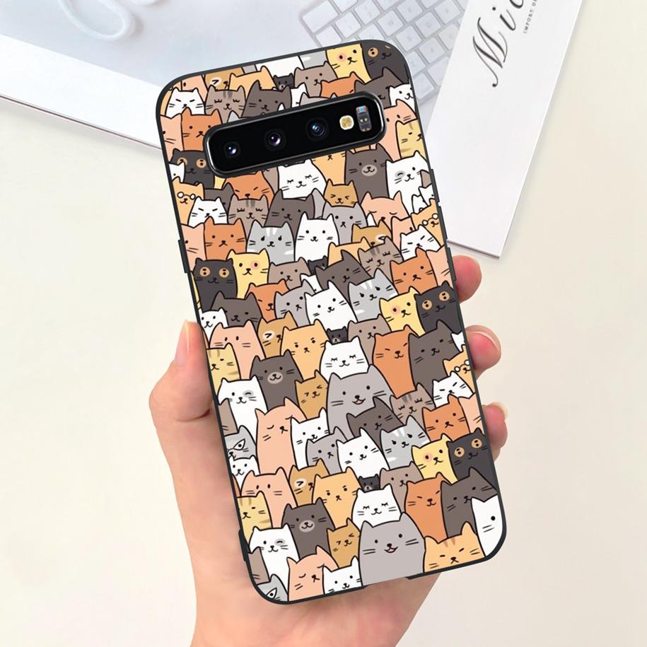 For Samsung S10 Plus SM-G975F Case Cute Dinosaur Duck Cartoon Soft Silicone Phone Cover For Samsung Galaxy S10 S10e G973F Bumper