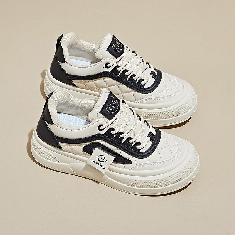 

Women s Chunky Platform Sneakers Non-Slip Breathable Lace-Up Walking Shoes for Women Comfortable Casual Faux Leather Running Workout Tennis Sneakers 40 чёрный