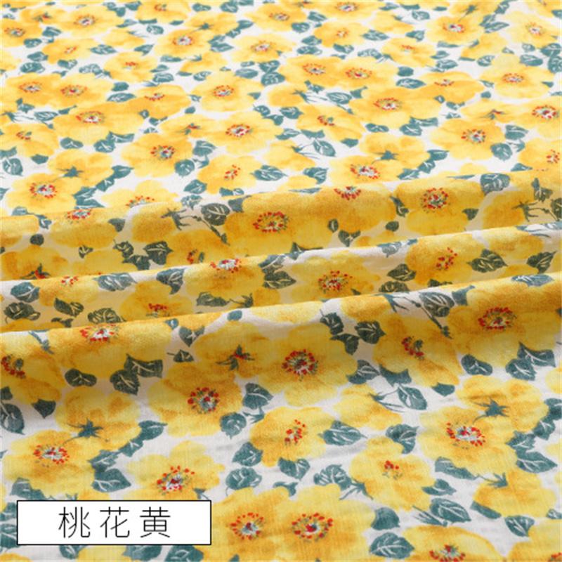 Cotton Dress Thin Cheongsam Summer Pants Fabric Anti Mosquito Dark Cell Seersucker Cotton And Linen Cloth Printing Artificial
