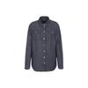 FW23 Letter Print Pointed Collar Single-Breasted Long Sleeve Shirt Women Shirts Dark-Blue 6RYC62-Y1KKZ-1500
