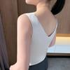 Vorne und hinten V-Ausschnitt Kleine Träger Damen Sommer Schlichte Atmosphäre Vielseitige Weste Mode Ärmelloses Top