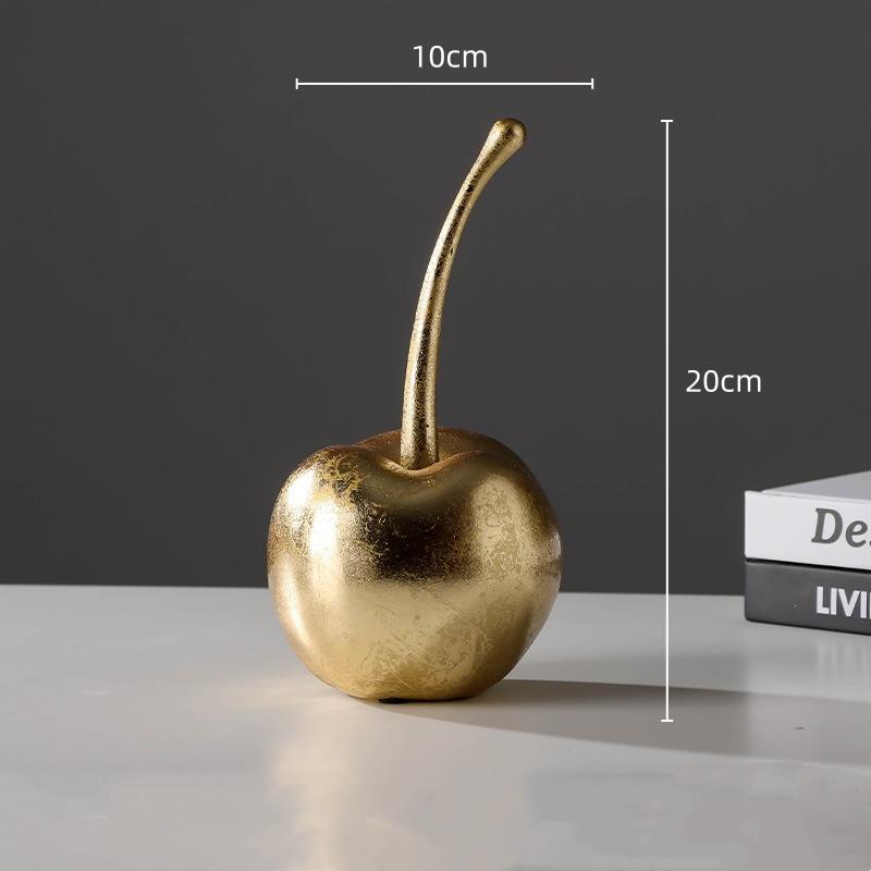 Поделки из смолы Золотые яблоки Фруктовые скульптуры Яблочные украшения Вишневые декоративные фигурки Аксессуары для домашнего декора