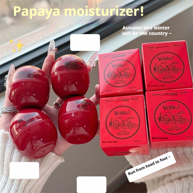VOLIKO Papaya Moisturizer, Face Cream, Moisturizing Cream, Face Wipe, Autumn and Winter Skin Care Moisturizing Cream, Portable for Girls