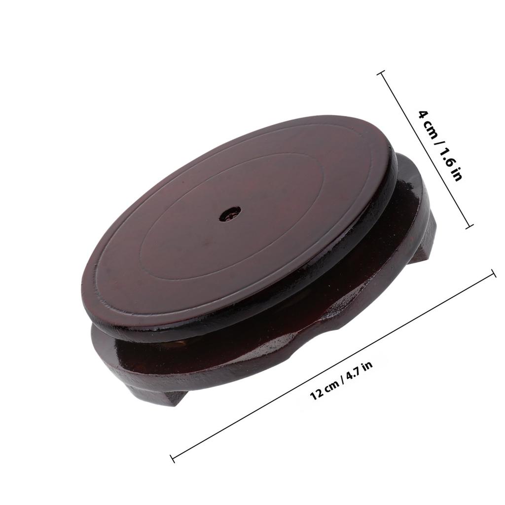 Wood Round Base Flowerpot Drip Tray Red Textured Non-Slip Heat-Resistant Plant Pots Saucer for Ceramic Basin Balcony Flower Pots