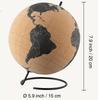 Cork Globe Holder DIY Creative Office Desktop Decor Globe Ornament Unique Message Board Softwood Earth Travel Commemoration Gift