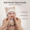12-inch Light Teddy Bear Overalls Silicone Reborn Doll Gift for Kids - Christmas Gift