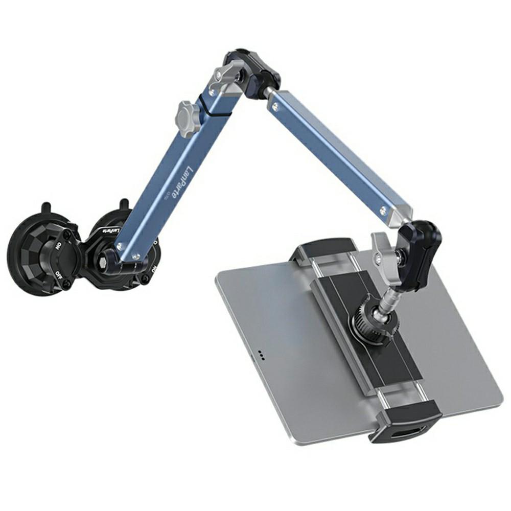 

LANPARTE LS-T02 Dual Suction Cup Tablet Stand Angle Adjustable Foldable Desktop Phone Bracket A