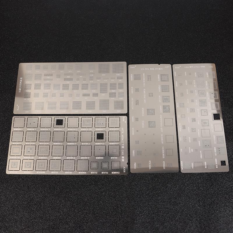 4Pcs Universal Bga Reballing Stencil For Mtk Msm Cpu Pm Power Ic Planting Soldering Net