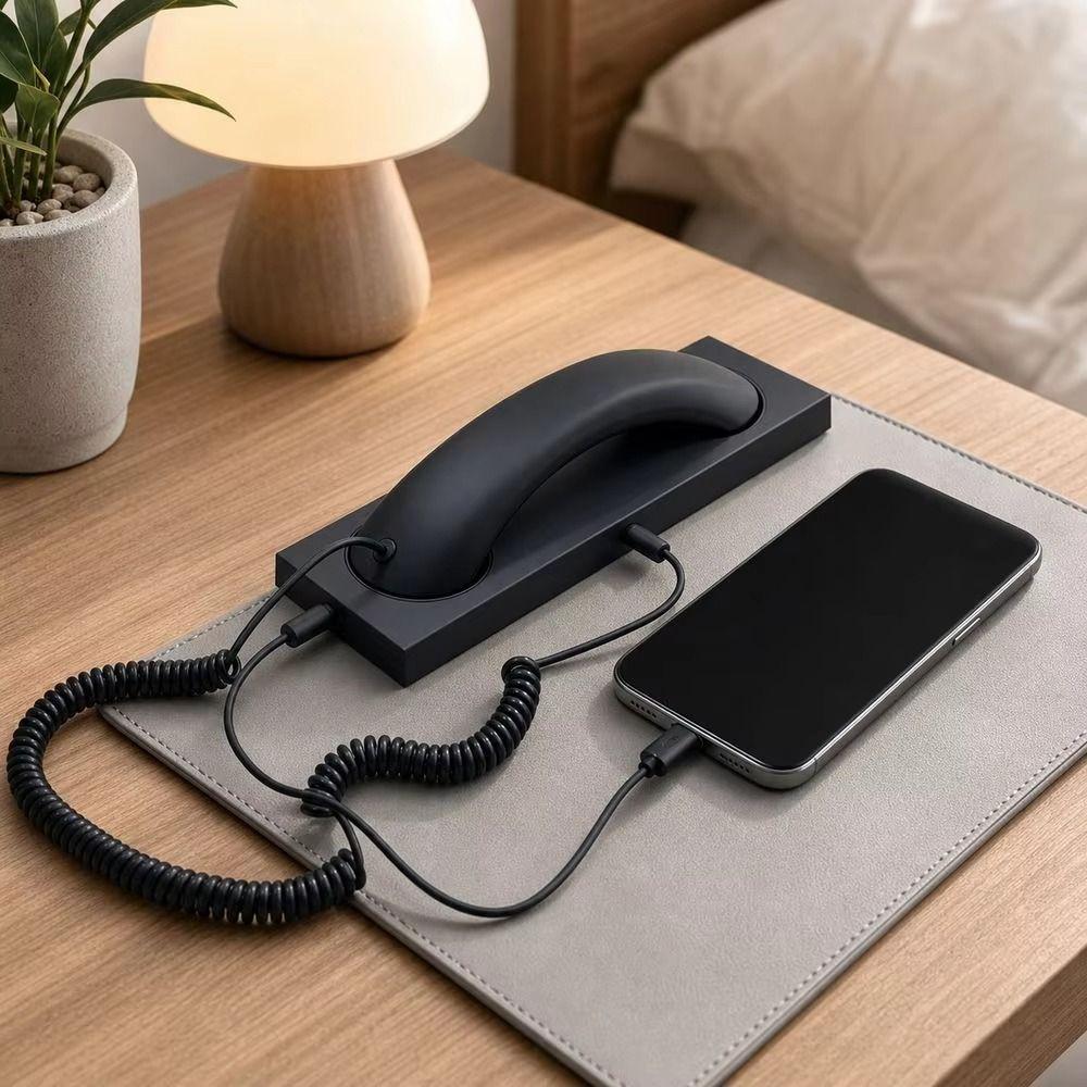 Noise Reduction Cell Phone Receiver Type-C/3.5mm Wired Microphone Handset  Home Office