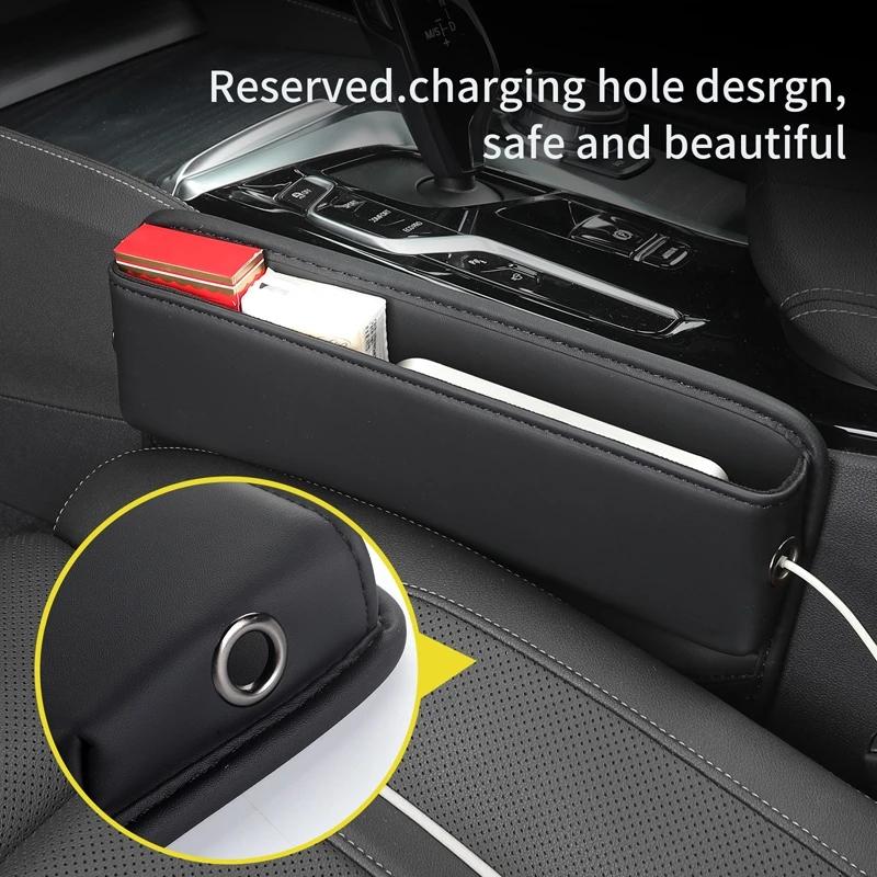 Organizator universal pentru scaune auto, piele PU, consolă auto, buzunar lateral, cutie de depozitare pentru crăpături, accesoriu interior pentru BMW G30