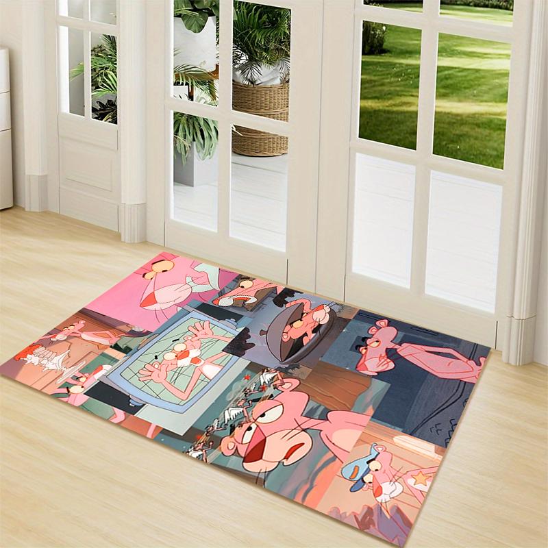 Pink Panther Moments Carpet Rug Soft Washable Antislip Home Living Room Sofa Mats Personalized Christmas Rug