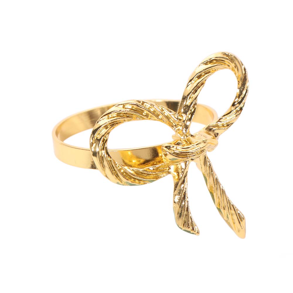 6 Pieces Sturdy Metal Napkin Holder Zinc Zinc Zinc Alloy Napkin Buckle Bow Knot Napkin Rings  Banquet Party