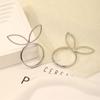 Pack of 6 Cute Napkin Rings Easters Ear Shape Napkin Holder Metal Napkin Jewelry Sophisticated Platings Accessorys
