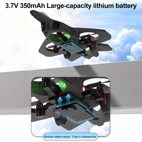 Remote Control Airplane Toy 360 Degrees Stunt Spin LED Lights Drop-Resistant Remote Control Fighter Jet Kids Adults Beginner RC Aircraft Model Toy