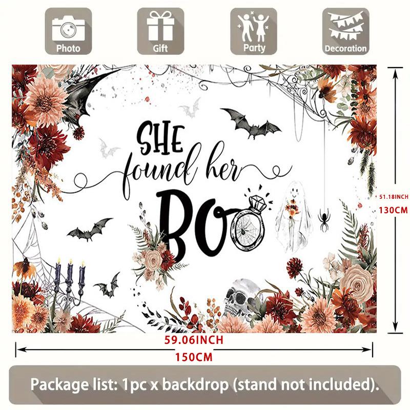 1 piece of Halloween single party backdrop "She Found Her Treasure" single party decoration