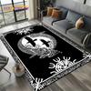 Odin Viking Symbol Valknut Nordic Valhalla Carpet Rug for Living Room Bedroom Home Sofa Decoration,Area Rug Non-slip Floor Mat