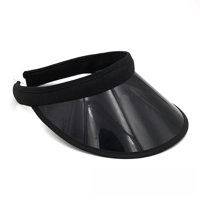 Fashion Summer Outdoor Sports Sun Protection Cap Unisex Clear Plastic Visor Hat Candy Color Pvc Sunshade Hat Uv Protection Hat