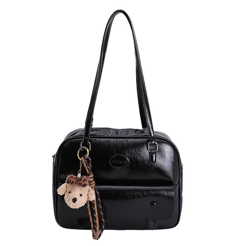 College style student class foreign style leather casual versatile shoulder portable 2025 autumn and winter women's backpack bag