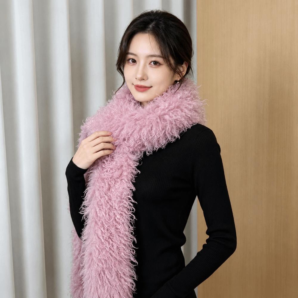 Windproof Imitation Wool Scarf Thick Fluffy Scarf Fashion Winter Scarf Winter