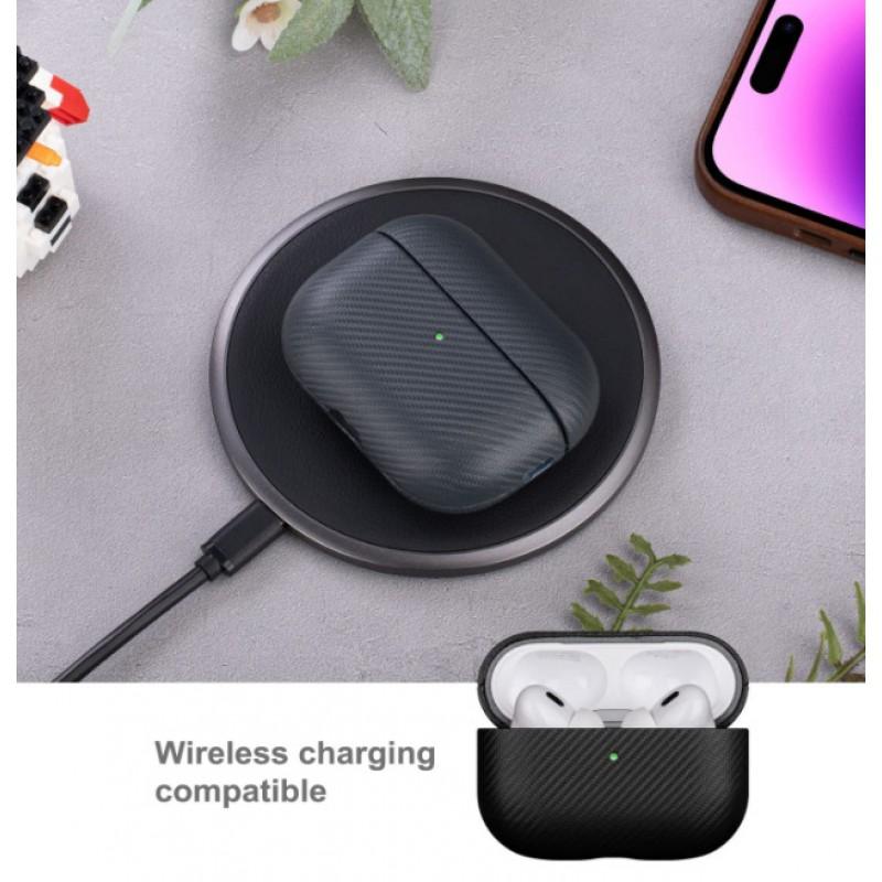 Carbon Fiber Earbud Case AirPods Pro 2 Full Cover Protective Sleeve Handmade Black