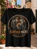 Circular Bear Tiger Bearded Unisex Portrait Bartiger Unisexn Text and Tan Orange Vintage Art Unisex All  Unisex All TShirt