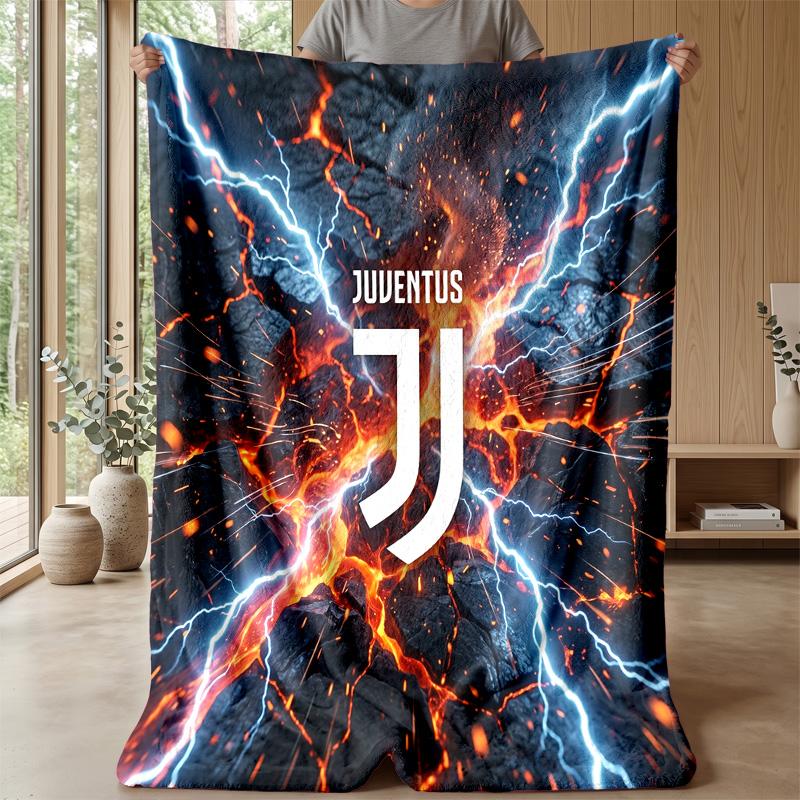 Juventus FC Theme blanket Soft Flannel Blanket Plush Throw Blanket Cozy Sofa Bed Blanket for Home Decor