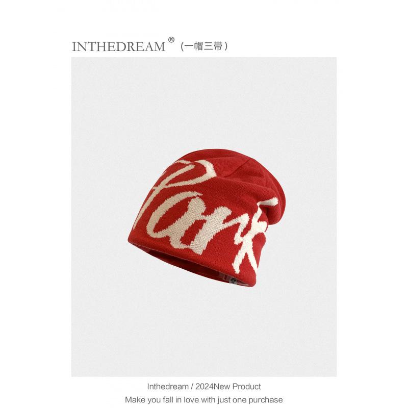 Autumn And Winter Warm Double-Layer American Wool Cold Hat Versatile Pullover Knitted Hat Outdoor Thickened Stack Hat