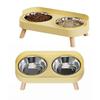 Elevated Dog Bowl Set Multifunctional Easy Cleaning Raised Double Dog Feeding Bowls for Home