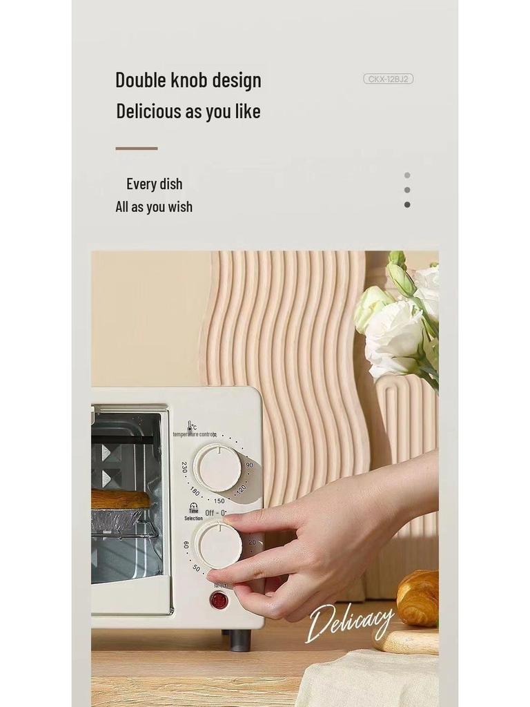 Large Capacity Electric Microwave Oven with Independent Temperature Control and Auto Functions for Tarts & Sweet Potatoes