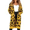 Fashion Women Knitted Print Long Sleeve Cardigan T-shirt Tops Sweater Coat