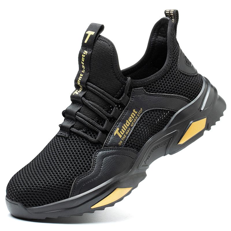 

Защитная рабочая обувь для мужчин и женщин, дышащая защитная обувь, рабочие кроссовки со стальным носком, мужские защитные ботинки с защитой от ударов, мужская обувь 39 чёрный