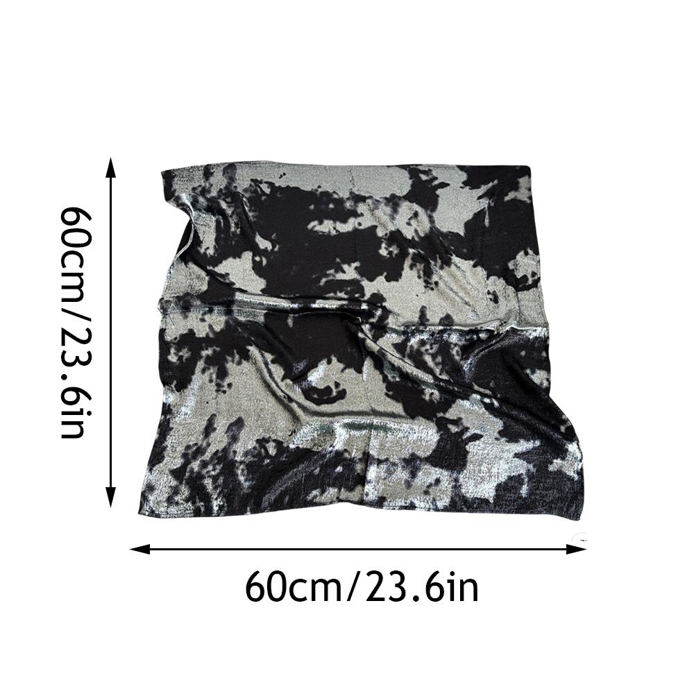 Lenço Quadrado Retro Y2K Estilo Quente Picante Estampa Prata Líquida Leopardo Lenço de Cabelo Para Mulheres Verão Faixa de Cabelo Chapéu Protetor Solar Xale Envoltório