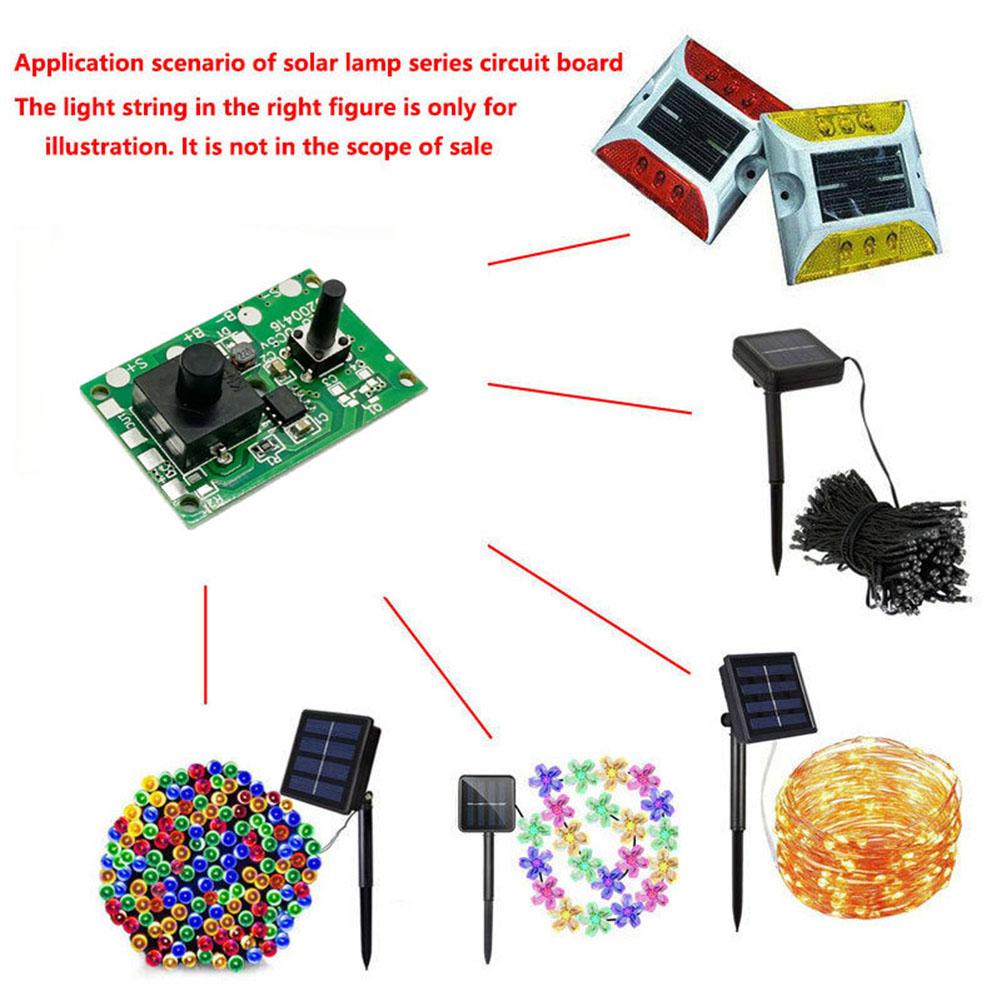 1pc 1.2V Solar Light String Circuit Board With Switch Controller For Solar Lights Outdoor Lighting Accessories