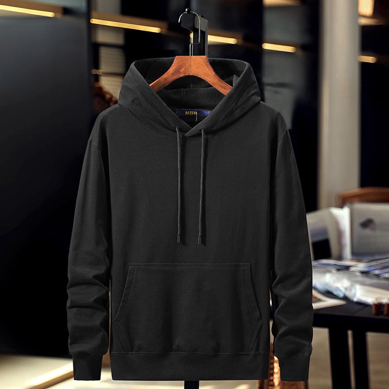 2026 Autumn/Winter Unisex Fleece-Lined Hooded Sweatshirt: Youth Fashion Trend, Solid Color, Versatile, Thickened Design.