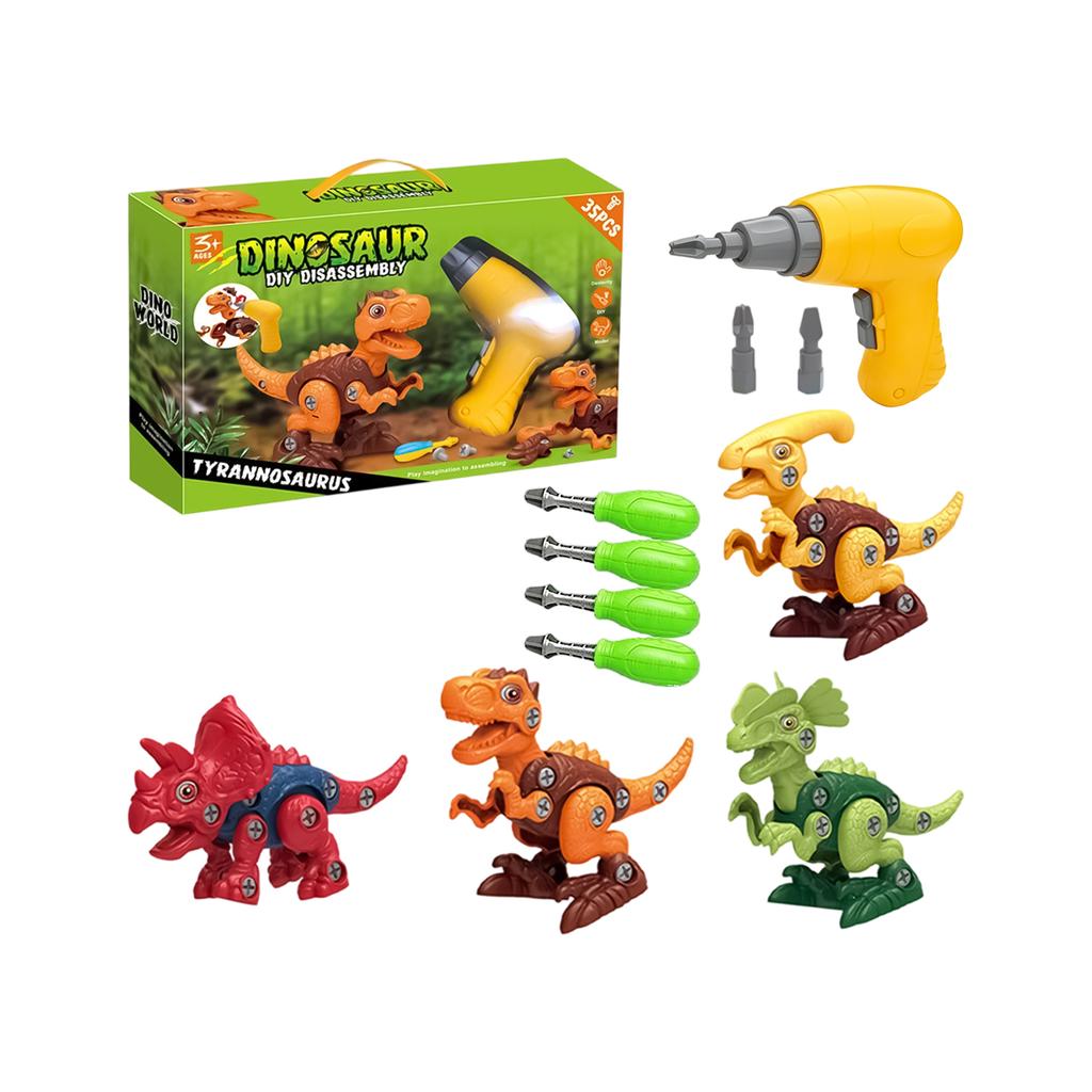 DIY Dinosaur Building Toy Set with Screwdriver and Screws Educational Assembly Kit for Kids Creative Play and Motor Skill Development