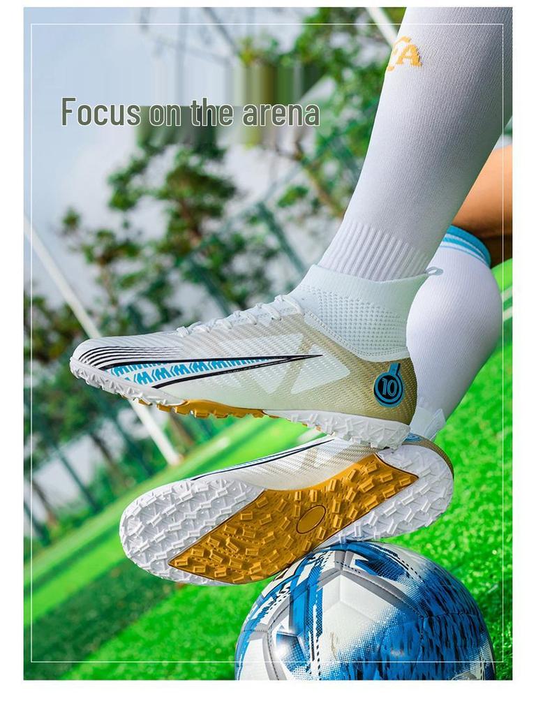 Men's Plus Size Non-Slip High-Top Football Shoes for Adults and Students