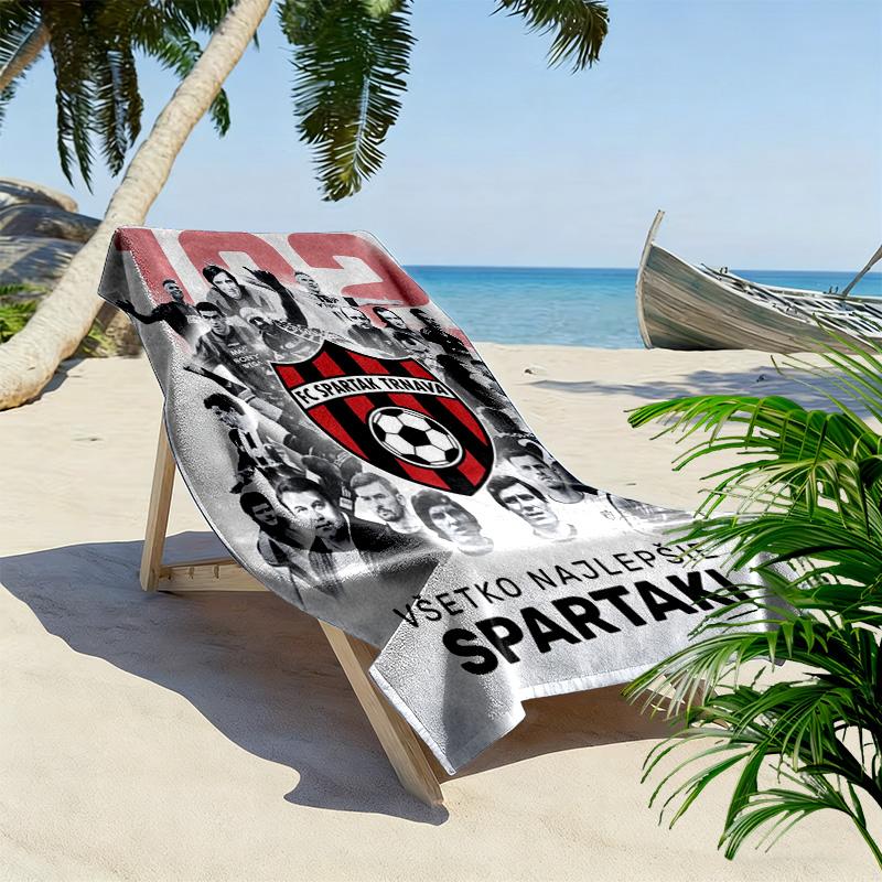 FC Spartak Trnava Print Beach Towel, Large Soft Quick Dry Towel for Beach Camping Swimming
