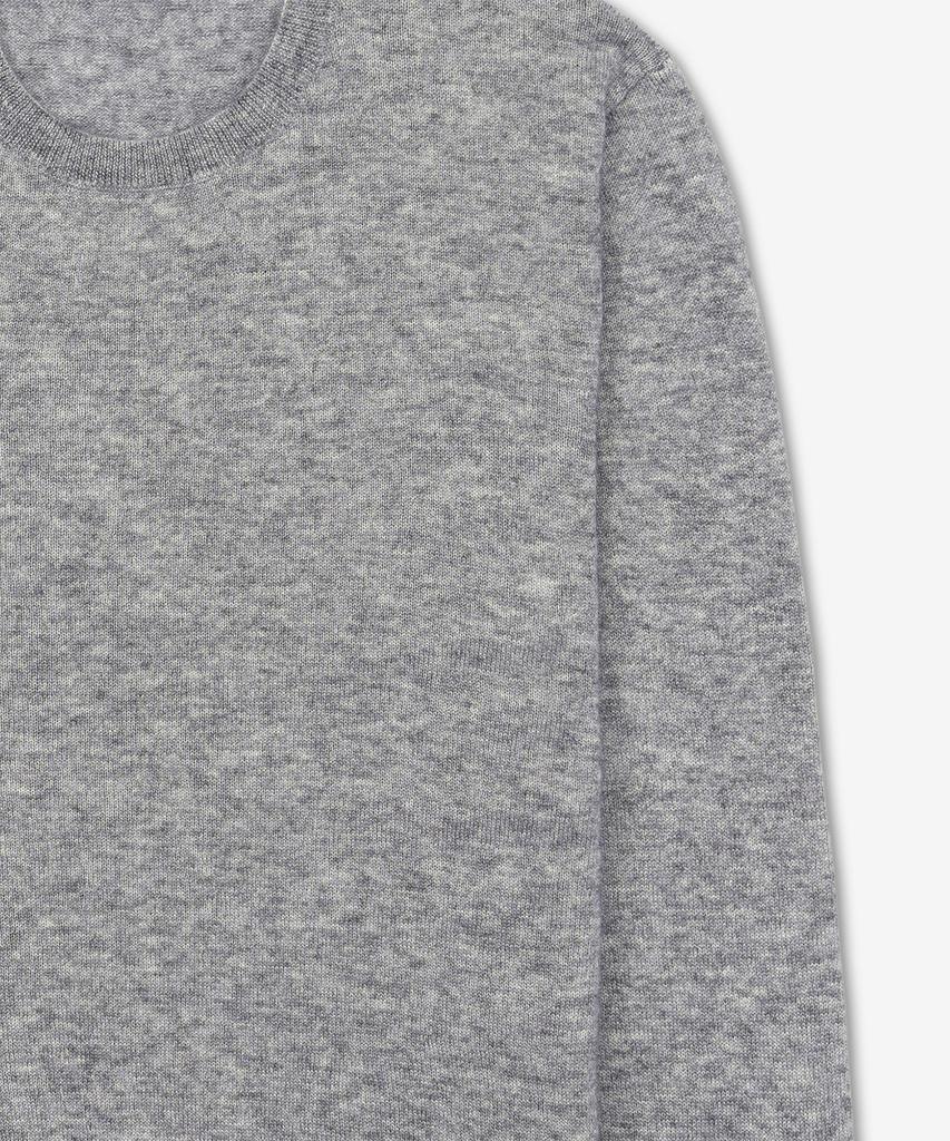 SAINT LAURENT Cashmere And Silk Round Neck Knit - Grey / 781570Y76Lz1403
