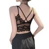 Plus-size Sexy V-neck Lace Trim Bustier Sling Bra-free Backless Underwear Versatile Anti-slip