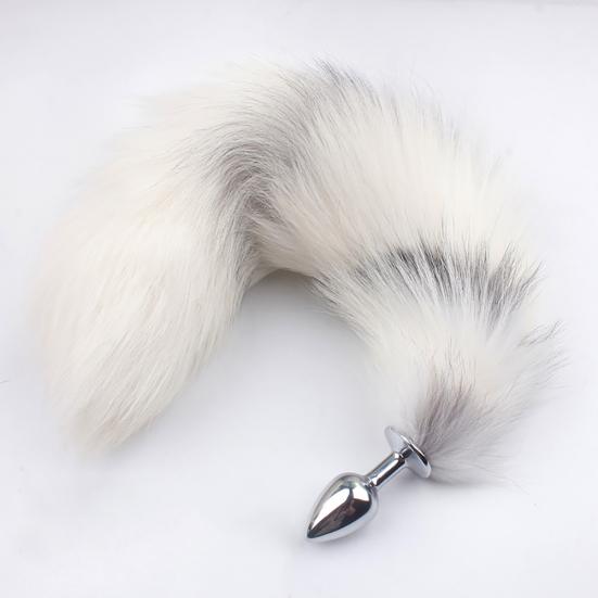 Faux Fox Tail Metall Anal Butt Plug Erwachsene Masturbation Sex Spielzeug Prostata Massagegerät