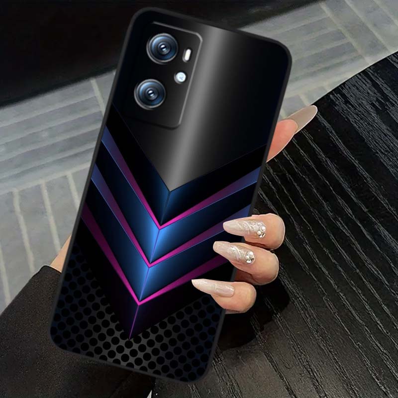 Technologie Kunst Illustration Für OPPO Reno 5 6 7 A96 A40 A58 Realme GT A74 A78 Neo2 A74 A78 Find X5 X3 X7 X8 Schwarze Handyhülle